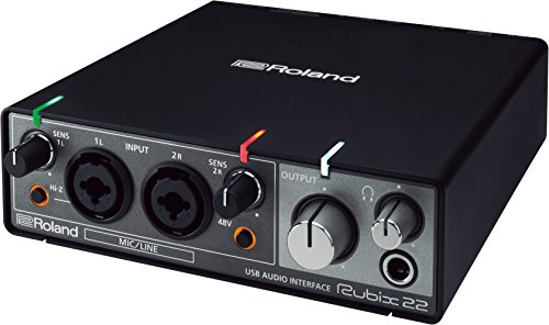 Roland Rubix22 Interface de Áudio com 2 Entradas e 2 Saídas Roland - Componentes de áudio - 2 entradas, 2 saídas, compatível Mac/Windows, jack combo, alta impedância