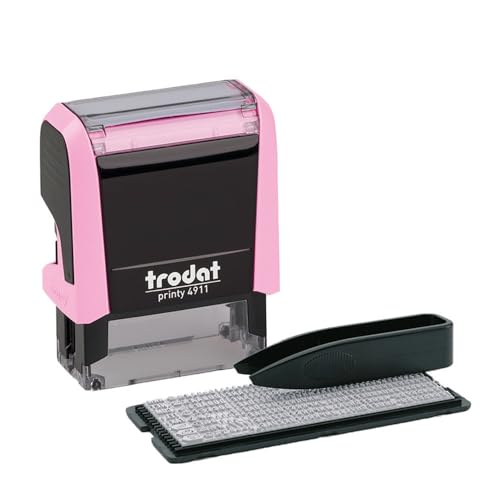 Kit de Carimbos TRODAT Printy 4911 Preto Trodat GmbH - Carimbos de borracha de escritório - personalizável, três letras, dois números, tampa removível