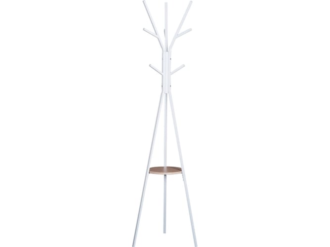 Cabide HOMCOM Metal (9 Ganchos - Prateleira) HOMCOM - Cabides para casacos e chapéus - metal, 9 ganchos, prateleira