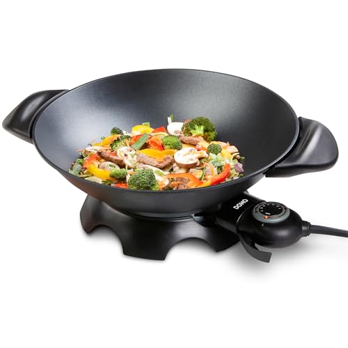 Frigideira Elétrica Domo DO8708W | Preto Domo - Frigideiras elétricas & woks - 5 l, preto, alumínio, 2200 W