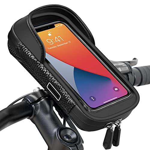 Bolsa de Ciclismo 360º com Suporte Removível e Ecrã Tátil Preto Vitalismo - Suportes para telemóveis - suporte removível, ecrã tátil, preto, ciclismo