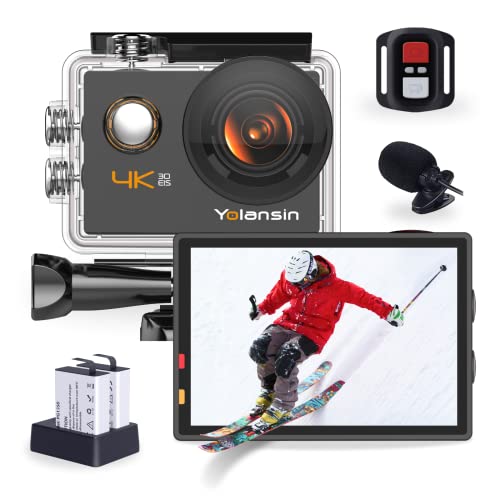 Action Cam YOLANSIN 4K (20 MP - Até 40 min de autonomia) Yolansin - Câmaras de vídeo - action cam, yolansin, 4k, 20 mp, autonomia