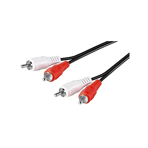 Cabo de Áudio GOOBAY (RCA - 15 m - Preto) Wentronic - Cabos de áudio e vídeo - 1,5 m, RCA, preto, cobre