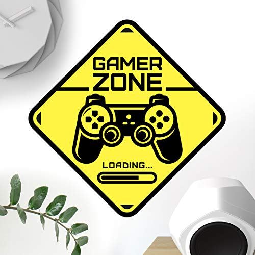 Autocolante para Crianças GAMER ZONE 001 (Branco - Poliéster) Press Experts Limited - Papel de parede - branco, poliéster