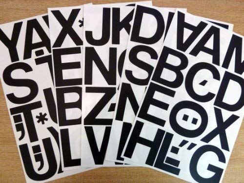 Letras Autocolantes VINYLWORKS 75mm (Preto - 63 Un) Minilabel - Sinalização - autocolantes, vinylworks, preto, 63 unidades