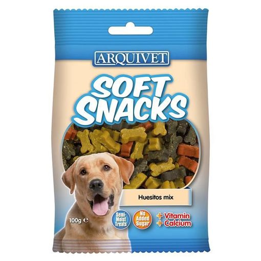Arquivet Soft Snacks Ossos Mix Snack natural para Cão 100 g Snack natural para cães Arquivet - Petiscos para cães - natural, 100 g, snack