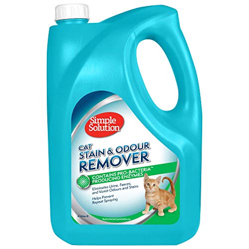 Simple Solution Eliminador de manchas e odores para gatos (L) Simple Solution - Removedores de odor e manchas para animais de estimação - elimina manchas, elimina odores, gatos