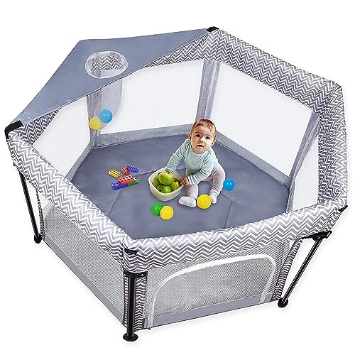 Parque Infantil BEBE CORRALITO Cinzento (150x150cm) HEZE ONE STAR BABY WARE CO.,LTD. - Móveis para bebês e crianças pequenas - cinzento, 150x150 cm