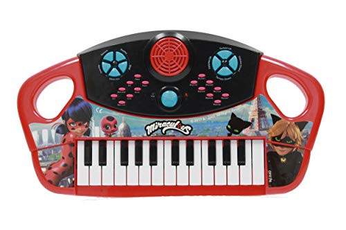 Brinquedo Musical MIRACULOUS Ladybug Piano REIG - Teclados musicais - 25 teclas, 8 melodias, 5 efeitos sonoros, gravador