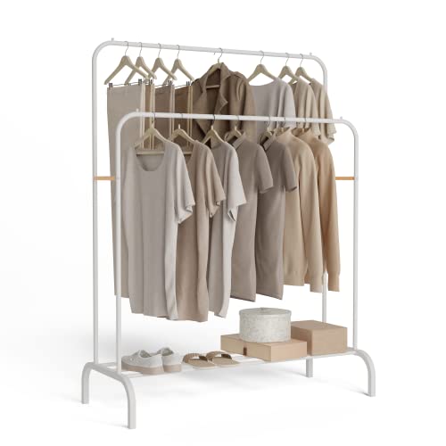 Cabide de Roupa NEWLUX Hangy Duo 30 (Branco - Aço - 115 x 50 x 150 cm) NEWLUX - Conjuntos de móveis - branco, aço, 115x50x150cm