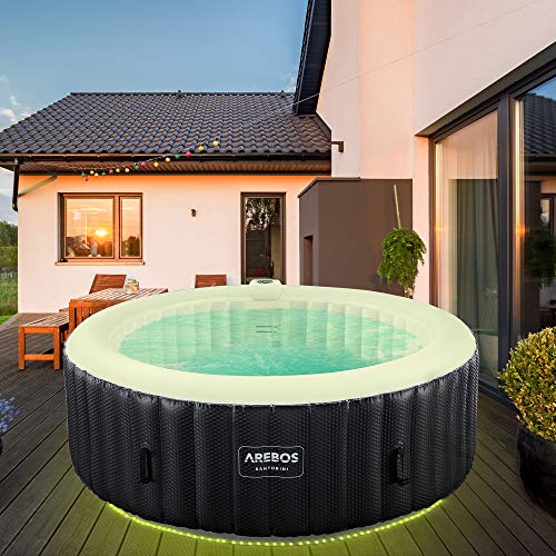 Piscina Insuflável AREBOS Bubble Spa (208 cm) AREBOS - Spas - 208 cm, massagem de bolhas, hidromassagem, aquecimento