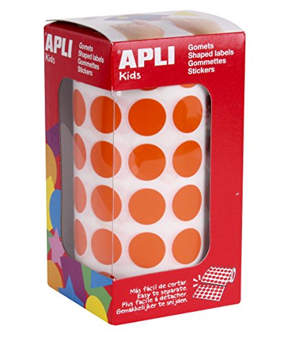 Apli Kids Rolos de Goma Redonda Laranja 15Mm APLI - Ferramentas de arte e artesanato - goma, rolos, laranja