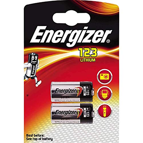 Pilhas Energizer CR123/CR123A Bateria de um só uso Lítio (CR123/CR123A) Energizer - Baterias de uso geral - litio, 3 V, 1500 mAh, 2 unidades