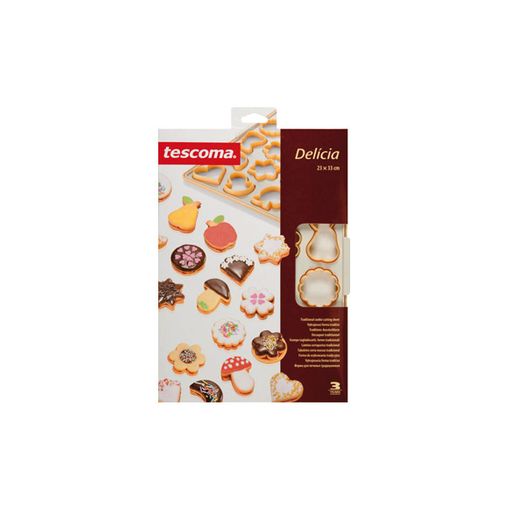 Tabuleiro Corte de Massas Delicia 21 cm Laranja Tescoma - Cortadores de biscoito - corte de massas, 21 cm, laranja