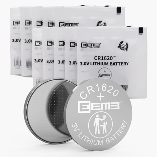 Pacote com 10 Baterias CR1620 (3V - Pilhas) EEMB Co.,Ltd - Baterias - 10 pilhas, 3V, alcalinas, 70 mah