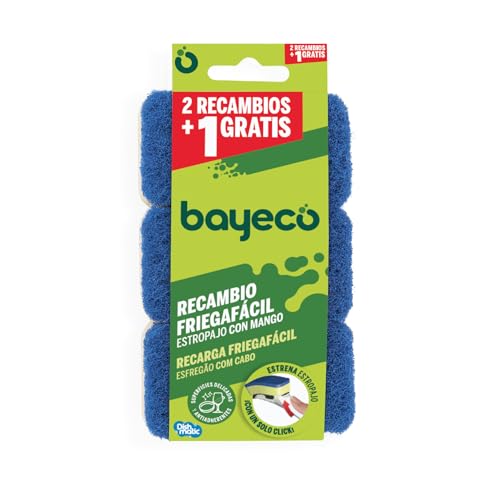 Recarga de Escovas de Limpeza BAYECO Recarga de Estropajo com Mangue 4 GASA SL - Esponjas e esfregões - recarga, estropajo, mangueira, pó, limpeza