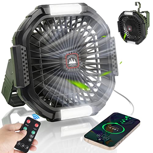 Ventoinha ZWOOS 10400 mAh Usb Rechargeable Fan ZWOOS - Ventoinhas de mesa e de pedestal - usb, recarregável, 3 modos, 4 velocidades, controlo remoto