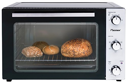 Forno Elétrico Bestron AOV55 | Preto (Pequeno Almoço / Café) Bestron - Fornos de bancada e torradeiras - forno elétrico, preto, pequeno almoço, café