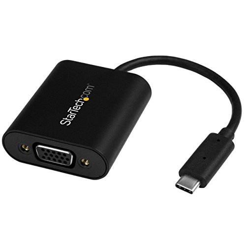 Cabo de Vídeo Adaptador STARTECH.COM CDP2VGASA STARTECH - Redes - usb-c rca, preto, macho-macho, pc