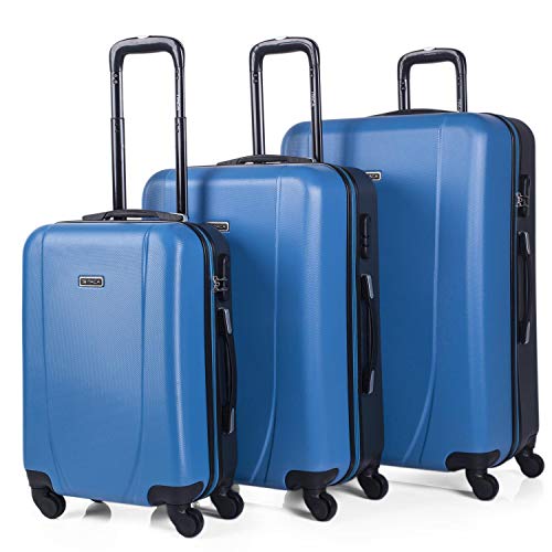 Conjunto de Malas ITACA Rígida e Abs (Azul - 50/70/100 L) ITACA - Malas - rígida, abs, azul, 50L, 70l, 100l