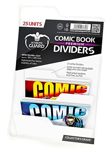 Ultimate Guard 25 Interpáginas para Livros de Histórias em Quadrinhos Premium Branco Ultimate Guard - Separadores de índice - interior, cartão, anti-estático, 25 páginas