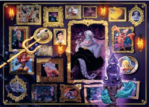Puzzle RAVENSBURGER Villainous Ursula (Idade Mínima: 8 Anos - 1000 Peças) Ravensburger srl - Quebra-cabeças de encaixar - cartão, 1000 peças, disney, Ursula