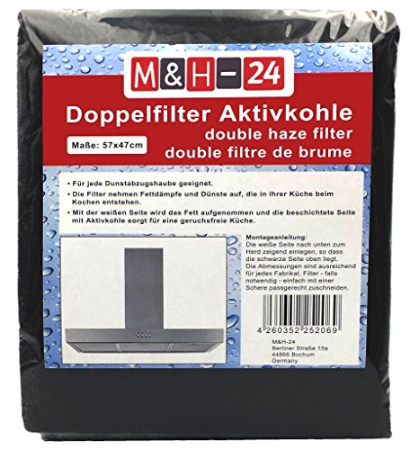 Filtro de Carbono e Óleo para Exaustor Universal M&H-24 - Acessórios de capa de fogão - carbono, óleo, exaustor, universal