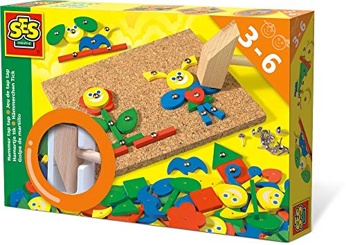 Brinquedo Criativo SES CREATIVE 00926 (3 anos) SES CREATIVE - Brinquedos de arte e desenho - criativo, peças de madeira, martelo, caixa