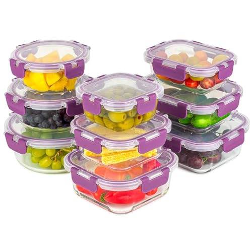 Conjunto de Recipientes de Vidro para Alimentos 18 Peças Recamania - Recipientes de armazenamento de alimentos - vidro, alimentos, 18 peças