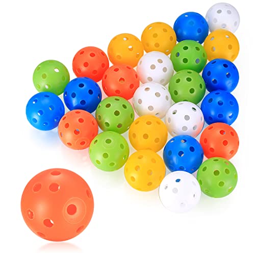 Conjunto 28 Bolas de Prática de Golfe Holey Air Flow Xiao Gongwenhua - Bolas de golfe - 28 bolas, tamanhos diferentes, cores diferentes, treino swing