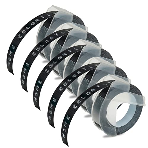Etiquetadora DYMO 3M X 9MM WHITE ON BLACK Home Colortly - Fitas de etiquetas e recargas - branco, 3m, etiquetas, 9x3mm
