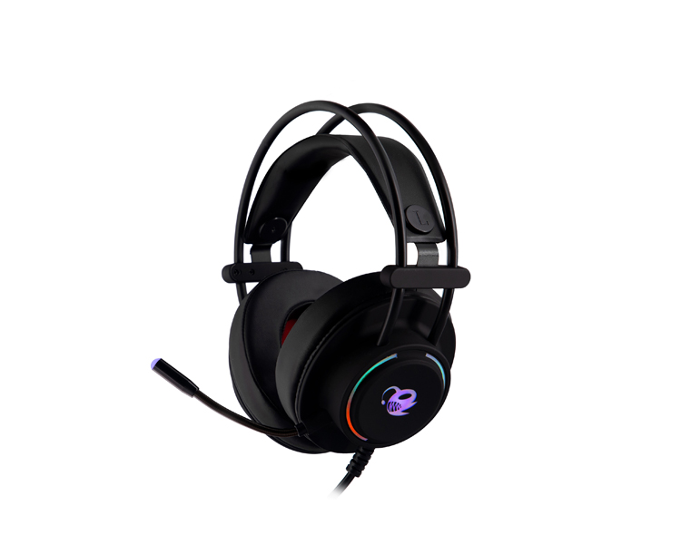 Auscultadores com Microfone Coolbox Deeplighting Preto e Vermelho COOLBOX - Fones de ouvido e headsets - microfone, preto, vermelho