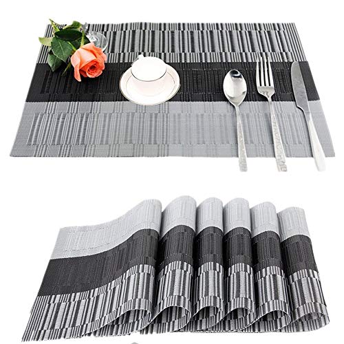 Manta Fontic 6 Unidades 30x45cm Manteles Individuais Antiderrapantes de PVC Mantelitos Individuais Manufacturer - Roupa de cama e cama - manta, fontic, unidades, 30x45cm, pvc, antiderrapantes