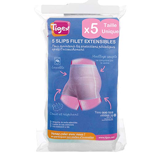 Bragas TIGEX Bragas de Malla Extensible (Tamanho Único) TIGEX - Roupa - mola, extensível, descartável, branco