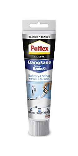 Silicone para banho e cozinha PATTEX Branco (50 ml) Pattex - Cola e adesivos de hardware - banho, cozinha, resistente ao moho, fácil aplicação
