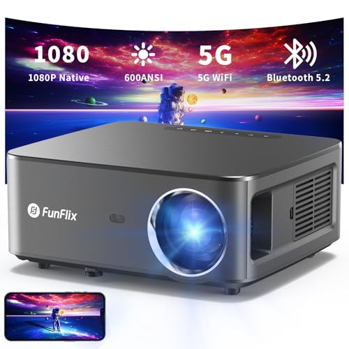 Projetor FUNFLIX Wi-Fi (15000 Lumens - Full HD) FunFlix - Projetores multimídia - projetor, funflix wi-fi, 15000 lúmens, full hd