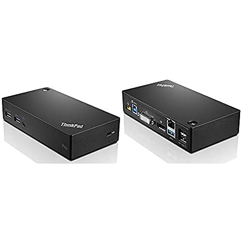 Suporte LENOVO ThinkPad USB 3.0 Pro Dock EU em Preto Lenovo - Estações de acoplamento para laptops - usb 3.0, windows 7, windows 8, compatível