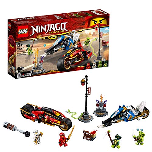 LEGO Ninjago - Moto de Espada do Kai e da Neve do Zane (Idade Mínima: 7 - Peças) LEGO - Blocos de encaixe - lego, ninjago, moto, espada, Kai, Zane