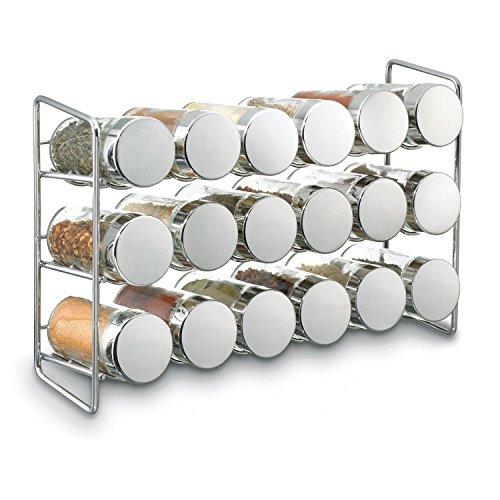 Suporte para recipientes de especiarias POLDER 18-jar compacto (Prateado) Polder - Cozinha & sala de jantar - 18 jarros, compacto, prateado