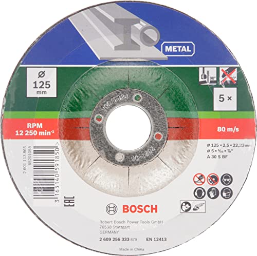 Disco BOSCH para Rebarbadora: 125 mm - 5 peças Bosch - Lâminas de serra - disco, rebarbadora, 125mm, 5 peças
