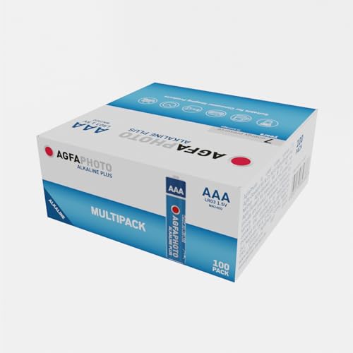 Pilhas AGFA PHOTO Plus Micro AAA LR03 (100 unidades) AGFA PHOTO - Baterias de uso geral - 100 unidades, 1,5v, AAA, alcalinas