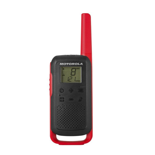 Walkie-talkie Motorola T62 (16 canales - Hasta 8 km - Rojo) Motorola - Rádios bidirecionais - 16 canais, 8 km, bloqueio teclado, auricular
