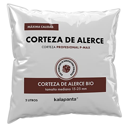 Kalapanta - Corteza de alerce, sustrato especifico para replantar Todas Las orquídeas y por el Jardin, 2L Tamaño Medio 15-25 mm Kalapanta - Mulch - orquídeas, 1,5-25 mm, sustrato específico