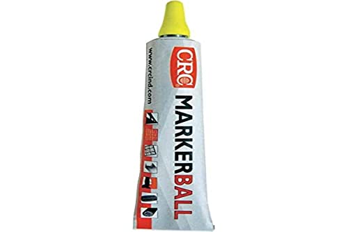 Marcador Permanente com Bola de Aço Amarelo 50 Ml Crc CRC - Marcadores e marcadores de texto - permanente, bola de aço, lavável, traço grosso