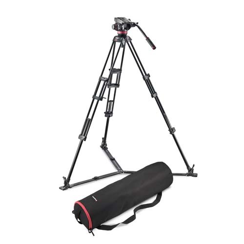Tripé MANFROTTO Pro Video Kit 546B Alumínio Manfrotto - Tripés e monopés - sem baliza, cabeça fluida, 60 cm, 7 kg