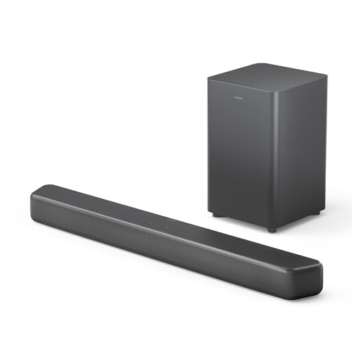 Soundbar PHILIPS TAB5309 (2.1 - 200 W - Subwoofer Sem Fios) Philips - Alto-falantes - 200 W, subwoofer sem fios, 2.1 canais, potente