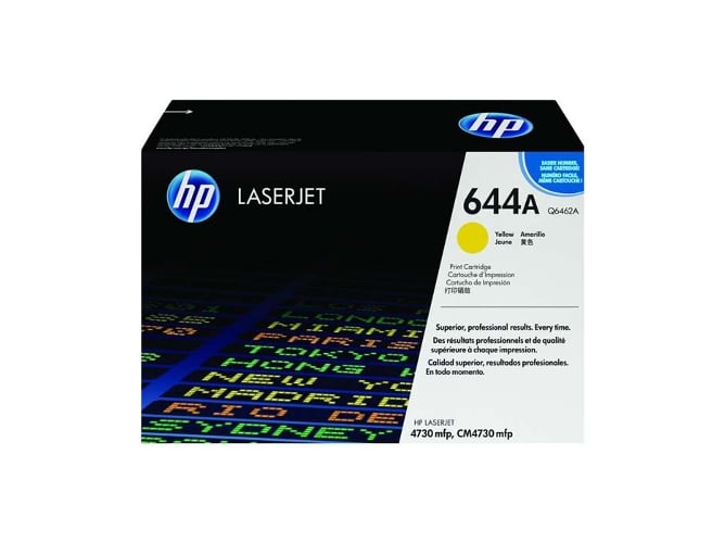Toner HP 644A Jaune (Consommable pour imprimante) HP - Cartuchos de toner e jato de tinta - 12000 páginas, laser, amarelo, 20-80%
