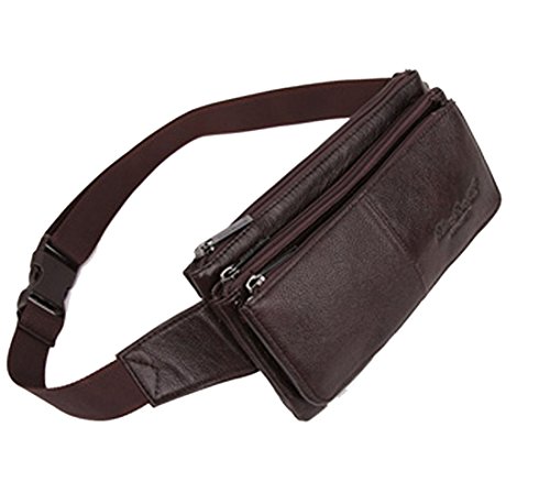 Bolsa de couro para homens e mulheres para viagens ao ar livre caça senderismo campismo cintura telemóvel Xieben - Bolsas de cintura - couro, viagem, senderismo, campismo, telemóvel