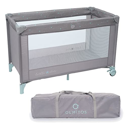 Berço de Viagem OLMITOS Little Star Cinza Olmitos - Parques infantis - rodas, freios de segurança, ventilação, plegado