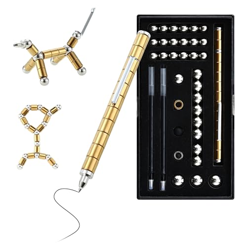 Caneta Magnética MAGICAL MINIS Magnetic Fidget Pen Dourado HAOYULUO - Exercitadores de mão - caneta magnética, fidget pen, dourado, ansiedade, tdah